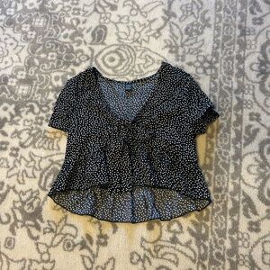NWT Black and White Dotted Blouse